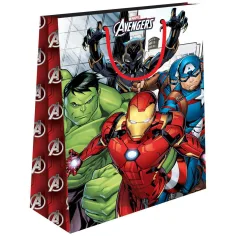 Luna: Marvel Avengers dárková taška s motivem superhrdinů 26x32x12cm
