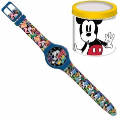 Luna: Analogové hodinky Mickey Mouse v kovové dárkové krabičce