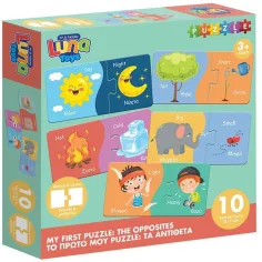 Luna: Moje první skládačka – Poznej protiklady! 10x2 kusové párovací vzdělávací puzzle
