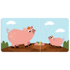 Luna: Moje první skládačka – Zvířecí maminky a jejich mláďata 10x2 kusy párovací vzdělávací puzzle obrázek 4