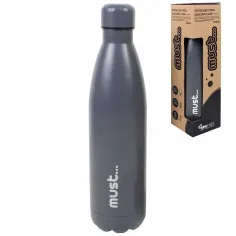 Luna: Černý - Nerezová vakuová láhev 750ml
