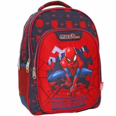Luna: Školní taška Spider-Man se třemi přihrádkami, batoh 32x18x43cm