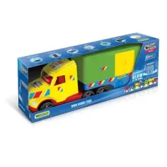 Magic Truck Basic: Kamion s krabicovým přívěsem a světlem 80 cm - Wader