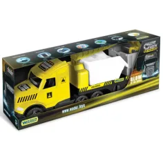 Magic Truck Technic: Kamion s kontejnery a světlem 80 cm - Wader