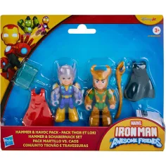 Marvel Iron Man a jeho úžasní přátelé - Hammer & Havoc set Thor a Loki - Hasbro