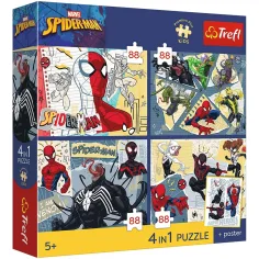 Marvel Spider-Man - 4 x 88 ks Premium Plus Kids puzzle - Trefl obrázek 1