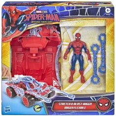 Marvel Spider-Man ActionVerse: figurka Spider-Mana s autem a natahovacími pavučinovými střelami – Hasbro
