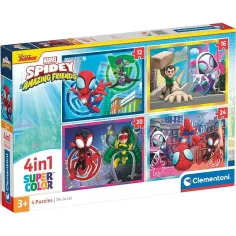 Marvel Spidey 4 v 1 Supercolor puzzle - Clementoni