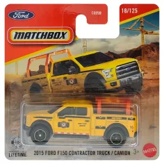 Matchbox: 2015 Ford F-150 Contractor Truck žluté autíčko 1/64 - Mattel