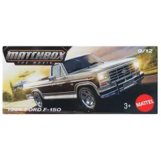 Matchbox A Film: 1986 Ford F-150 papírová krabička autíčko 1/64 – Mattel