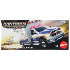 Matchbox A Film: 2019 RAM Ambulance papírová krabička autíčko 1/64 – Mattel