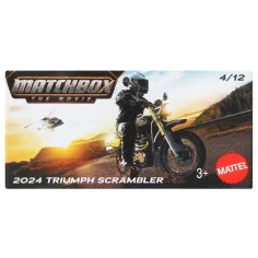 Matchbox A Film: 2024 Triumph Scrambler papírová krabice kismotor 1/64 – Mattel