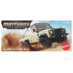 Matchbox A Film: Land Rover 6x6 papírová krabička autíčko 1/64 – Mattel