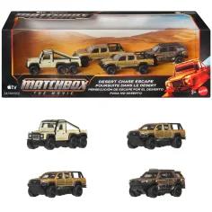 Matchbox Film: Únik z pouštního pronásledování autíček sběratelský multipack 1/64 – Mattel