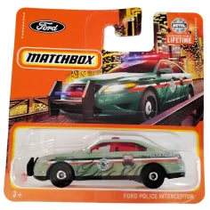Matchbox: Ford Police Interceptor hořící vzorem 1/64 autíčko - Mattel