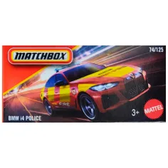 Matchbox: Papírová krabice BMW i4 Police autíčko 1/64 - Mattel