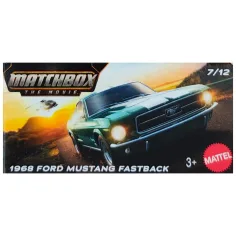 Matchbox: Papírová krabička 1968 Ford Mustang Fastback zelené autíčko 1/64 - Mattel