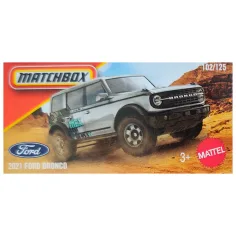 Matchbox: Papírová krabička 2021 Ford Bronco šedé autíčko 1/64 - Mattel