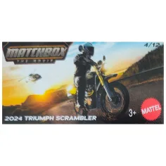 Matchbox: Papírová krabička 2024 Triumph Scrambler motocykl 1/64 - Mattel