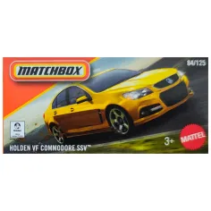 Matchbox: Papírová krabička Holden VF Commodore SSV žluté autíčko 1/64 - Mattel