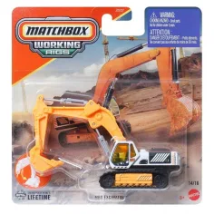 Matchbox: Working Rigs MBX Excavator, pracovní stroj v měřítku 1/64 – Mattel
