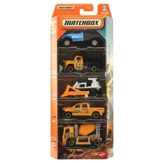 Matchbox: Sada malých autíček Construction Crew 5ks 1/64 - Mattel