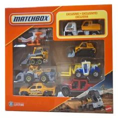 Matchbox: Sada 8 autíček s exkluzivním rypadlem MBX Ranec – Mattel