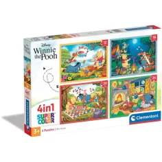 Medvídek Pú 4 v 1 puzzle - Clementoni