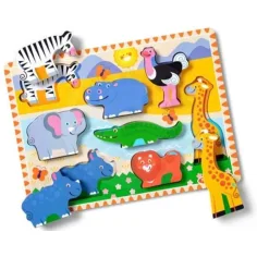 Melissa&Doug: Zvířecí puzzle - Safari - Spin Master