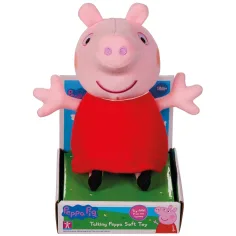 Mluvící Peppa prasátko plyšová postava v červeném oblečení 20cm