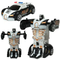 Model auta: Transformovatelné autíčko Bugatti Veyron na setrvačník v policejní verzi v několika variantách 13cm 1ks obrázek 2