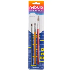 Nebulo: Sada štětců s dřevěnou rukojetí 3ks (4-6-10)