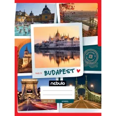Nebulo: Vázaný sešit s motivem Budapešti 81-32 A/4 obrázek 1