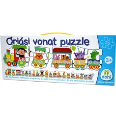 Obrovský vlakový puzzle s písmeny a čísly - D-Toys