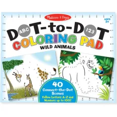 Divoká zvířata spojovací omalovánka - Melissa & Doug