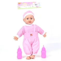 Oblečená krmící panenka s doplňky a zvukovými efekty 21cm