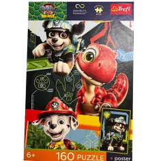 Paw Patrol Film o dinosaure 160ks UFT puzzle s plakátem - Trefl obrázek 1