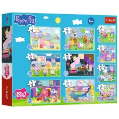 Peppa prasátko 10v1 puzzle set - Trefl obrázek 1