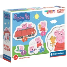 Peppa prasátko 4 v 1 3-6-9-12ks puzzle - Clementoni