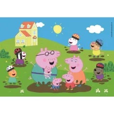 Peppa prasátko Veselá skákací kaluž 104 dílná maxi puzzle – Clementoni obrázek 2