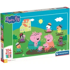 Peppa prasátko Veselá skákací kaluž 104 dílná maxi puzzle – Clementoni