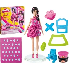 Play-Doh: Barbie Lesklé šperky a stuhy modelovací hmota se panenkou – Hasbro