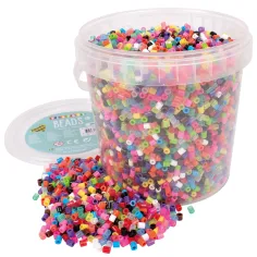 PlayBox: 5mm MIDI třpytivé žehlitelné korálky v kbelíku 10000ks balení