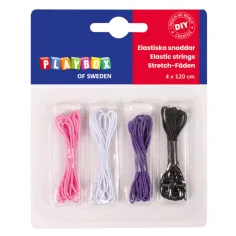 PlayBox: Elastické šňůrky o tloušťce 1 mm ve 4 barevných variantách