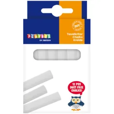 PlayBox: Bílá křída 12ks sada 8cm 9mm průměr