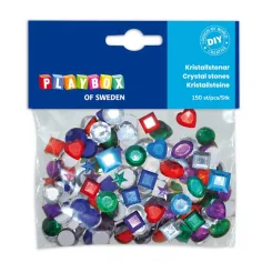 PlayBox: Samolepicí krystalové kameny 150ks 10-14mm