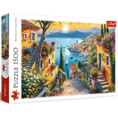 Pohled na pláž 1500ks puzzle - Trefl