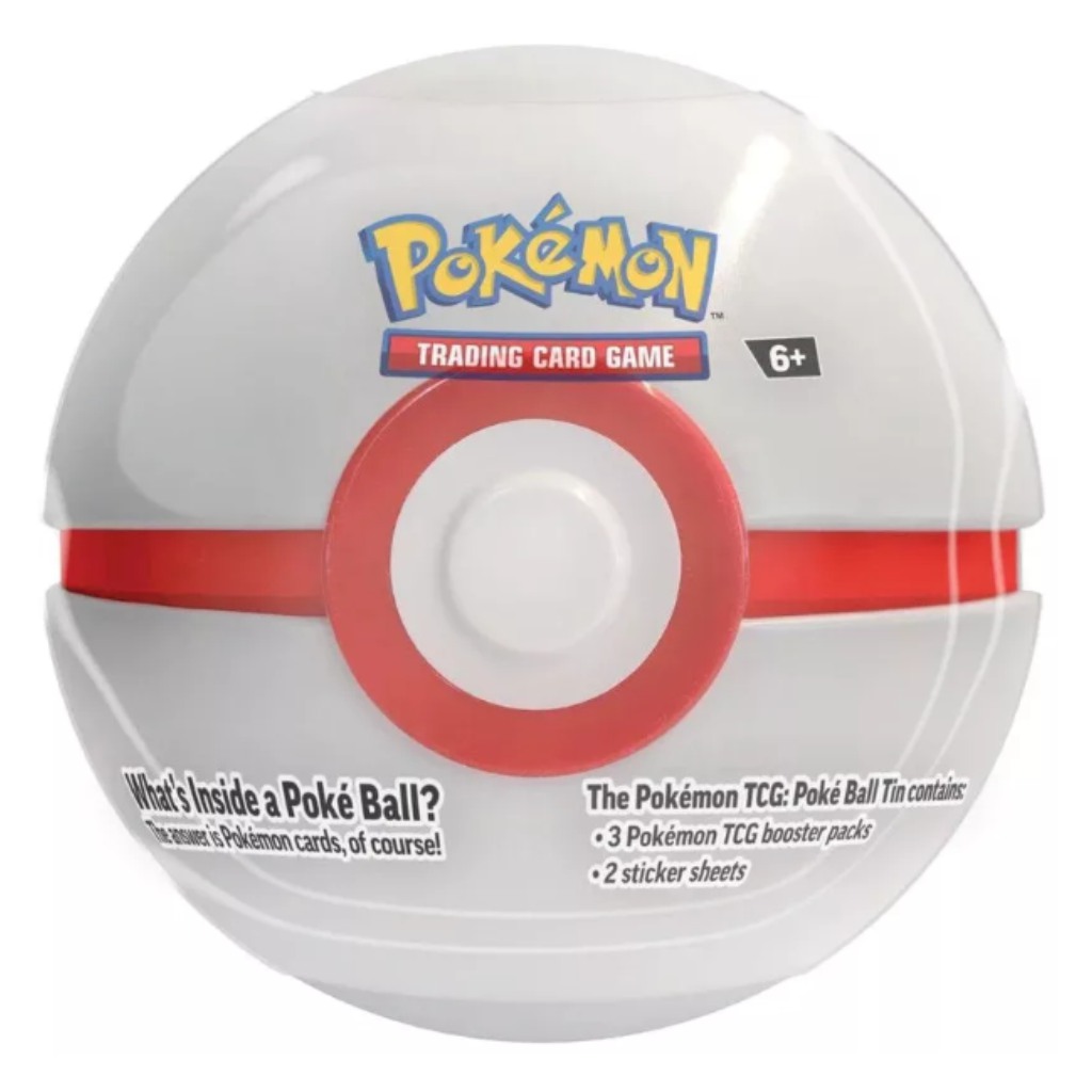Pokémon TCG 2024 Poké Ball Tin – kovová krabička ve tvaru Pokéballu se 3 boostery v několika variantách obrázek 3