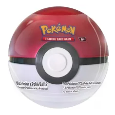 Pokémon TCG 2024 Poké Ball Tin – kovová krabička ve tvaru Pokéballu se 3 boostery v několika variantách