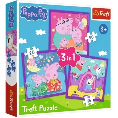 Peppa prasátko 3 v 1 20-36-50ks puzzle - Trefl